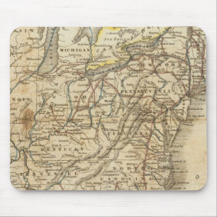 Karte der Vereinten Staaten 3 Mousepad