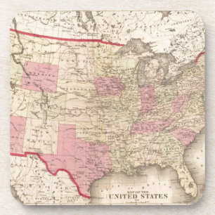 Karte der Vereinten Staaten 5 Untersetzer