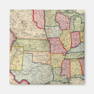 Karte der Vereinten Staaten und Gebiete Magnet