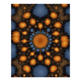 Karte der Waldstadt in Fraktal Poster