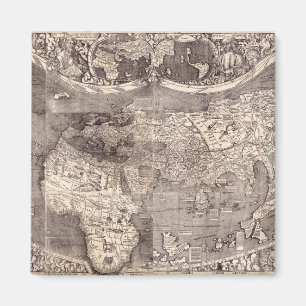 Karte der Welt   1507 Magnet