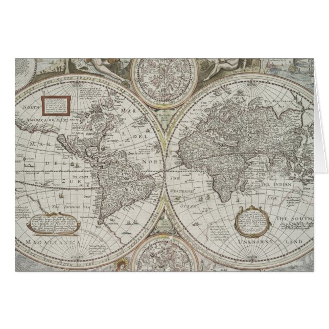 Karte der Welt | 1676 (Vorderseite (Horizontal))