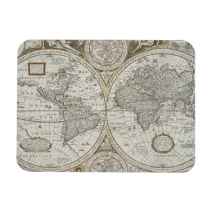 Karte der Welt 1676 Magnet