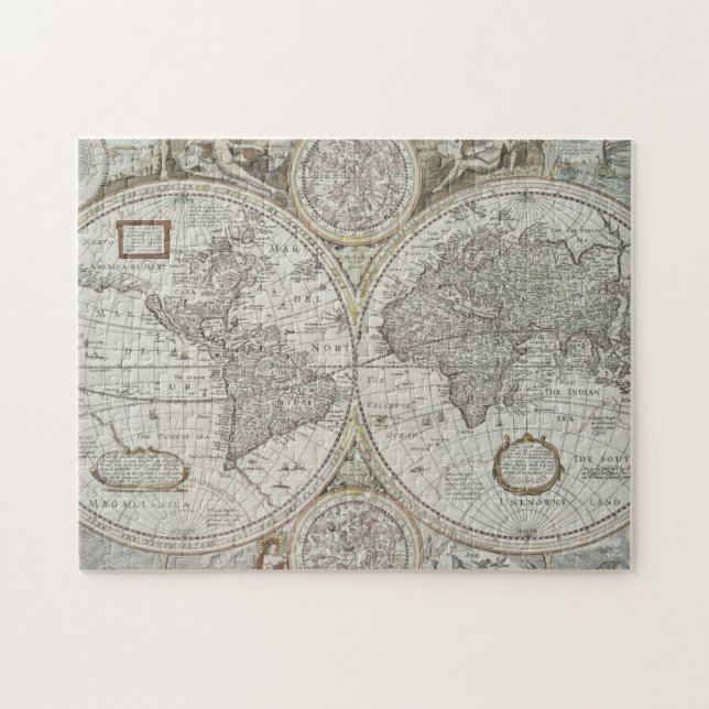 Karte der Welt | 1676 Puzzle (Horizontal)