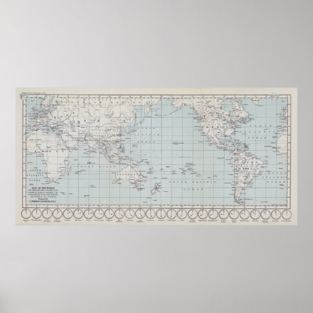 Karte der Welt auf Mercator's Projection Poster (Vorne)