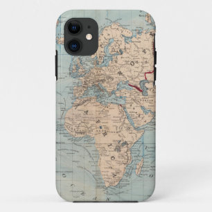 Karte der Welt auf Mercators Projektion Case-Mate iPhone Hülle