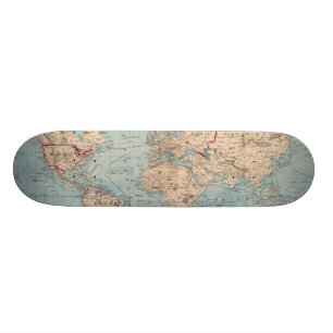 Karte der Welt auf Mercators Projektion Skateboard
