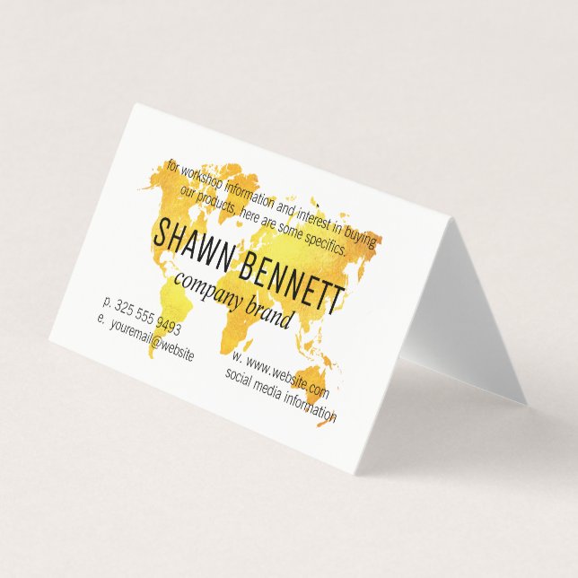 Karte der Welt (Gold) (Vorderseite)