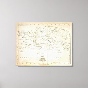 Karte der Welt Leinwanddruck