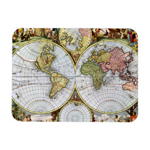 Karte der Welt Magnet