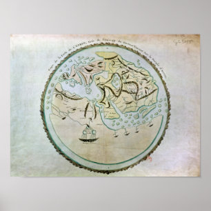 Karte der Welt Poster