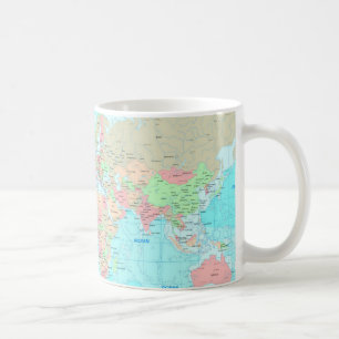 Karte der Welt Tasse