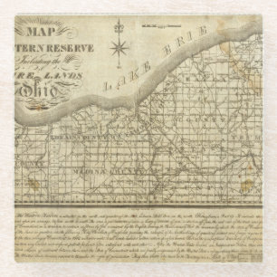 Karte der Western-Reserve Glasuntersetzer