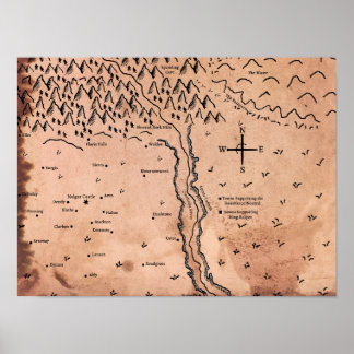 Karte des Acktar-Posters Poster