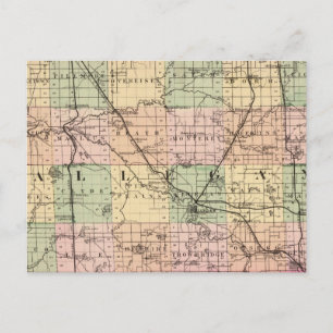 Karte des Allegan-Landkreises, Michigan