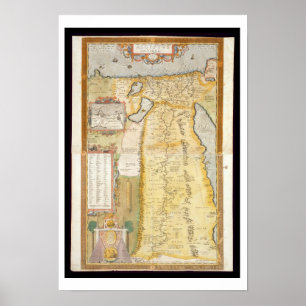Karte des alten Ägypten, 1584 Poster