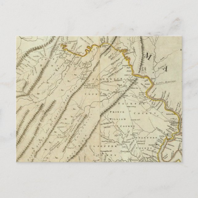 Karte des am meisten bewohnten Teils von Virginia, (Vorderseite)