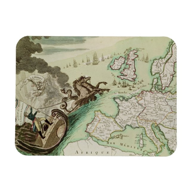 Karte des Angriffs der Marine auf England durch Na Magnet (Horizontal)