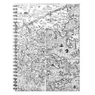 Karte des antiken Griechenlands Notizblock