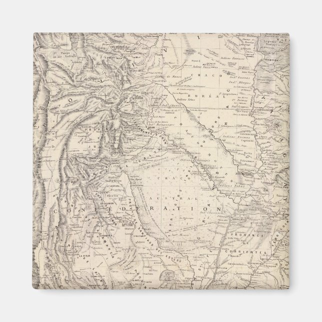 Karte des argentinischen Bundes Magnet (Vorne)