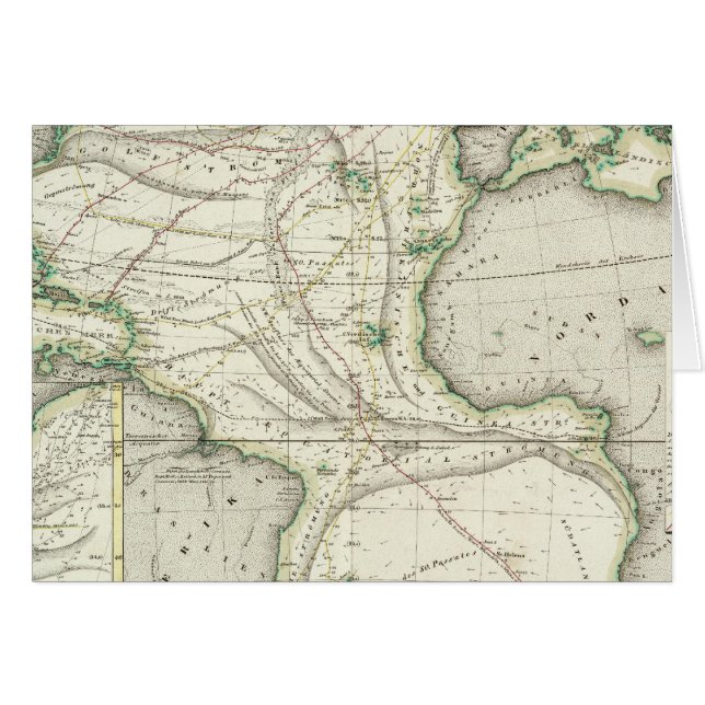 Karte des Atlantischen Ozeans (Vorderseite (Horizontal))