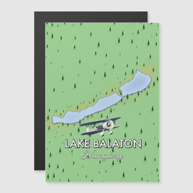Karte des Balaton Ungarn (Vorne/Hinten)