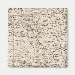 Karte des britischen Empire in Amerika Blatt 5 Magnet