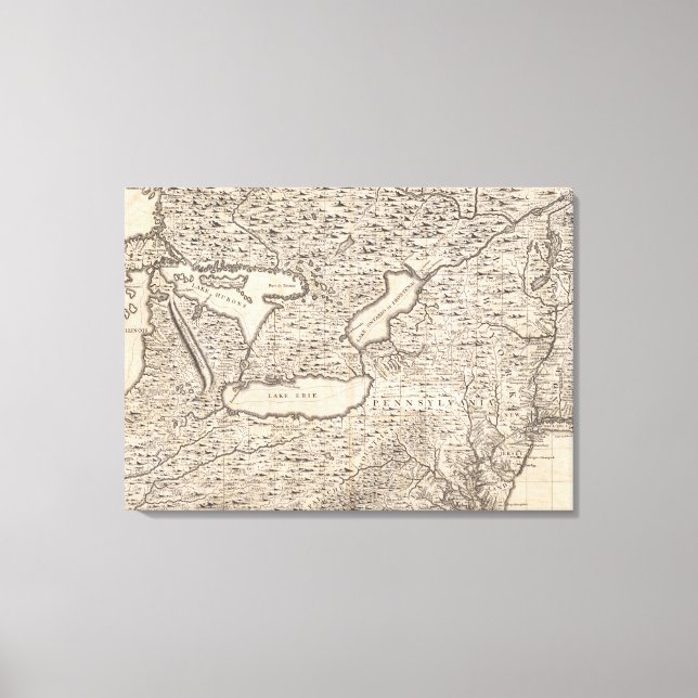 Karte des britischen Empire in Amerika Blatt 6 Leinwanddruck (Vorderseite)