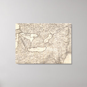 Karte des britischen Empire in Amerika Blatt 6 Leinwanddruck