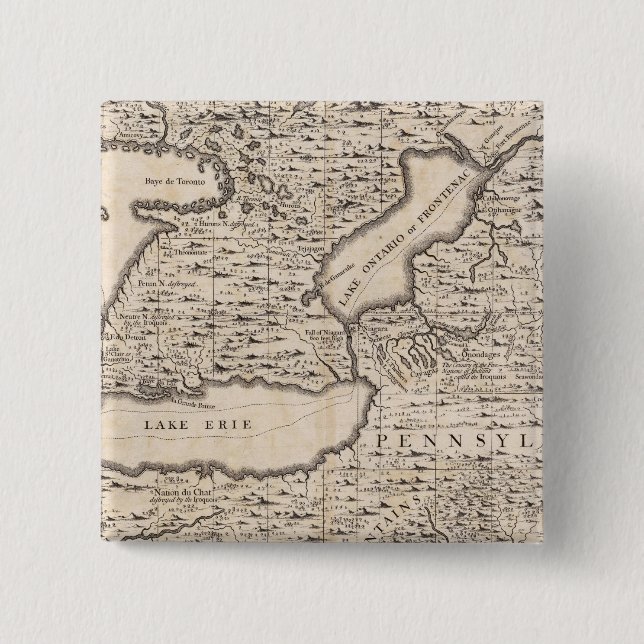 Karte des Britischen Reiches in Amerika Blatt 6 Button (Vorderseite)