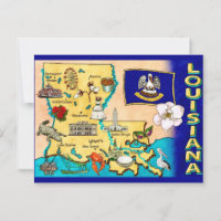 Karte des Bundesstaates Louisiana