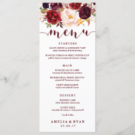 Karte des Burgund-Blumenmenüs