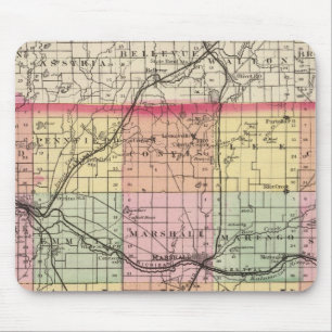 Karte des Calhoun-Landkreises, Michigan Mousepad