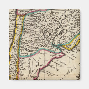 Karte des Chilis, Patagonien, La Plata Magnet