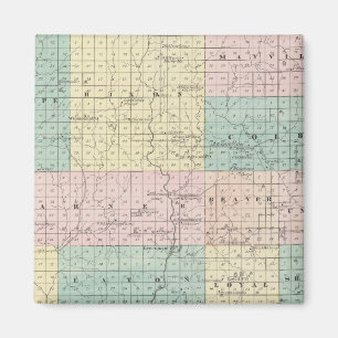 Karte des Clark Landkreises, Staat von Wisconsin Magnet