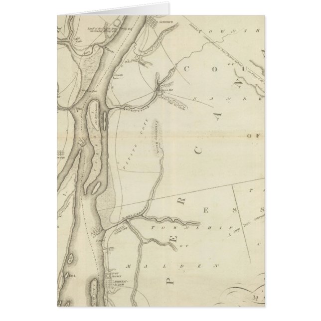 Karte des Detroit-Flusses (Vorne)