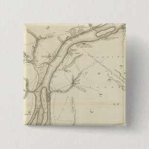 Karte des Detroit-Flusses Button