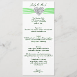 Karte des Diamond Heart Green Wedding