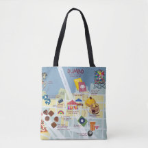 Karte des Dumbo Brooklyn New York Tote Bag