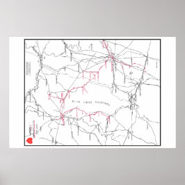 Karte des Eisenbahnsystems Hagerstown & Frederick  Poster