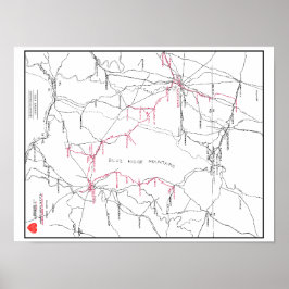 Karte des Eisenbahnsystems Hagerstown & Frederick  Poster