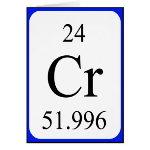 Karte des Elements 24 - Chromweiß