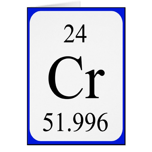 Karte des Elements 24 - Chromweiß (Vorne)