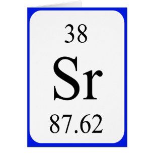 Karte des Elements 38 - Strontiumweiß