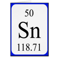 Karte des Elements 50 - Zinnweiß