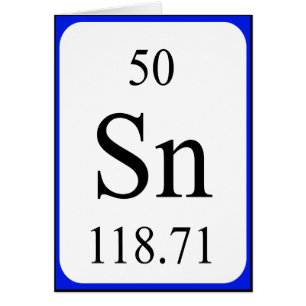 Karte des Elements 50 - Zinnweiß