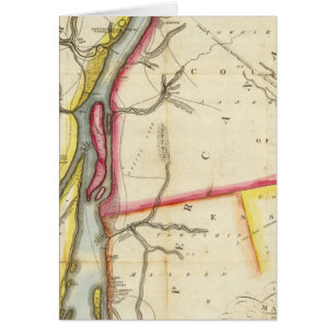 Karte des Flusses Detroit und des angrenzenden Lan