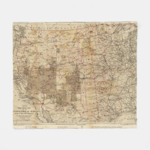 Karte des Fortschritts-1878 der geographischen Fleecedecke