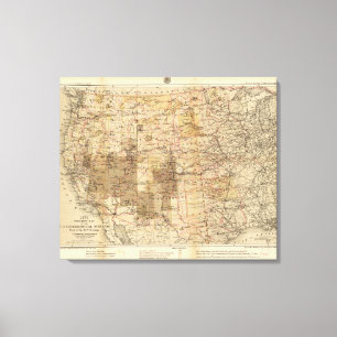 Karte des Fortschritts-1878 der geographischen Leinwanddruck