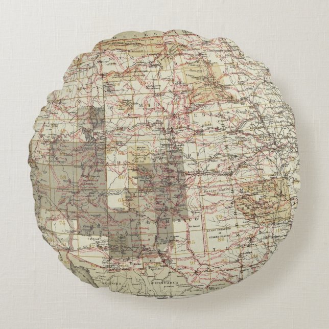 Karte des Fortschritts-1878 der geographischen Rundes Kissen (Vorderseite)